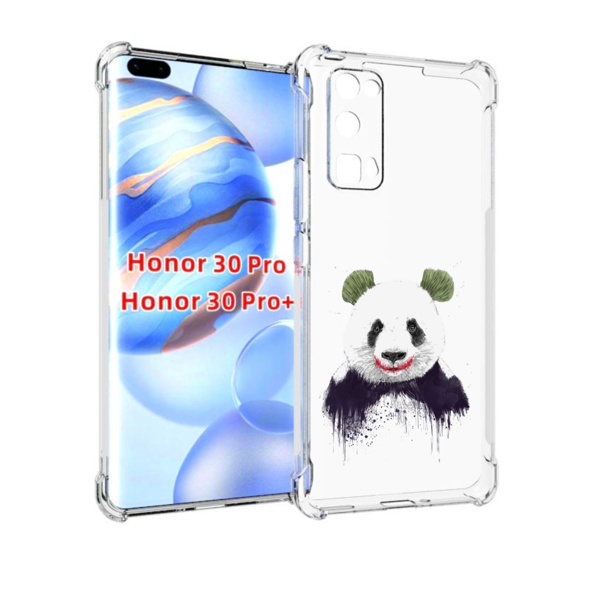 

Чехол бампер MyPads панда джокер для Honor 30 Pro, Прозрачный, Tocco