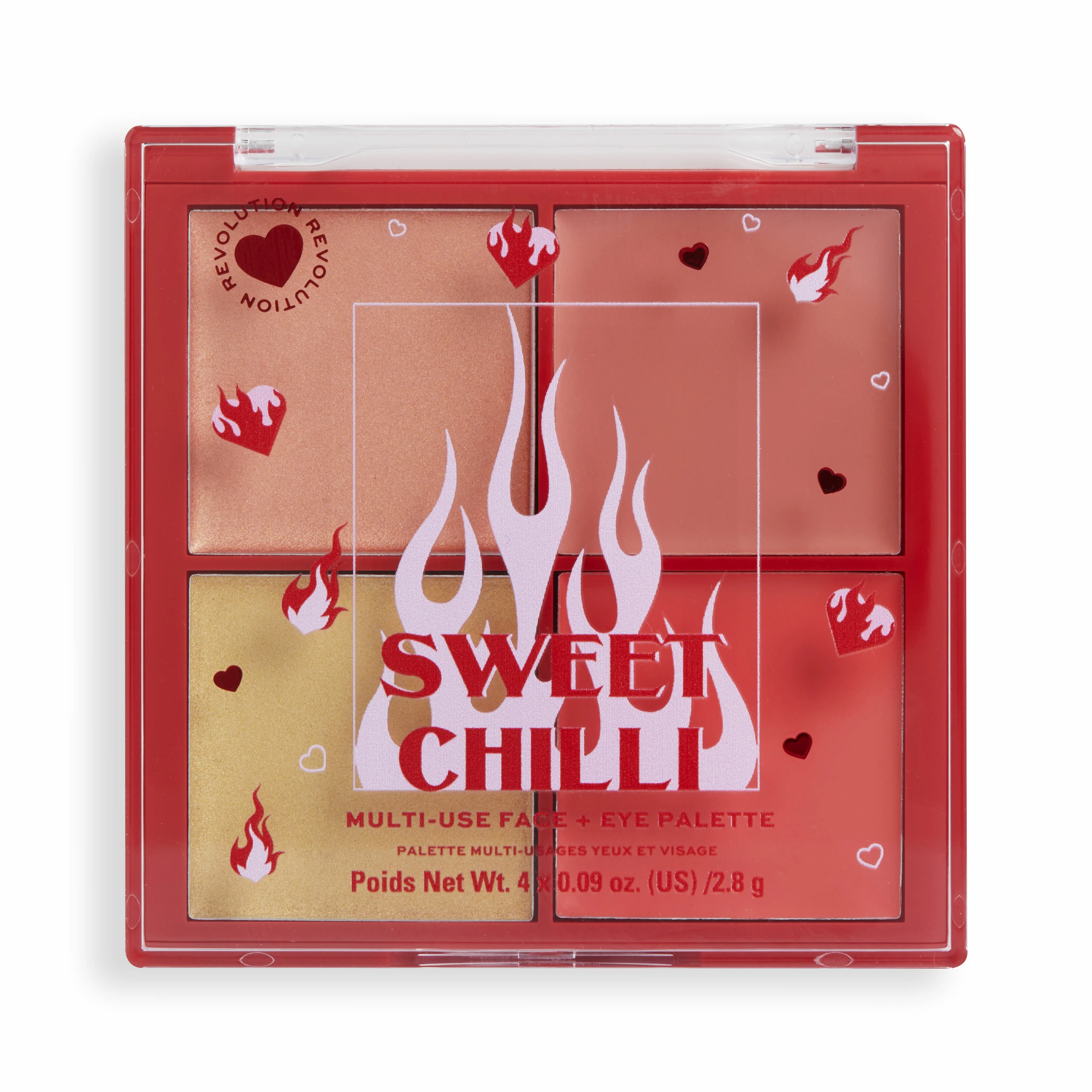 Палетка кремовых румян I Heart Revolution Sweet Chilli Multi Use Face Eye Palette 940₽