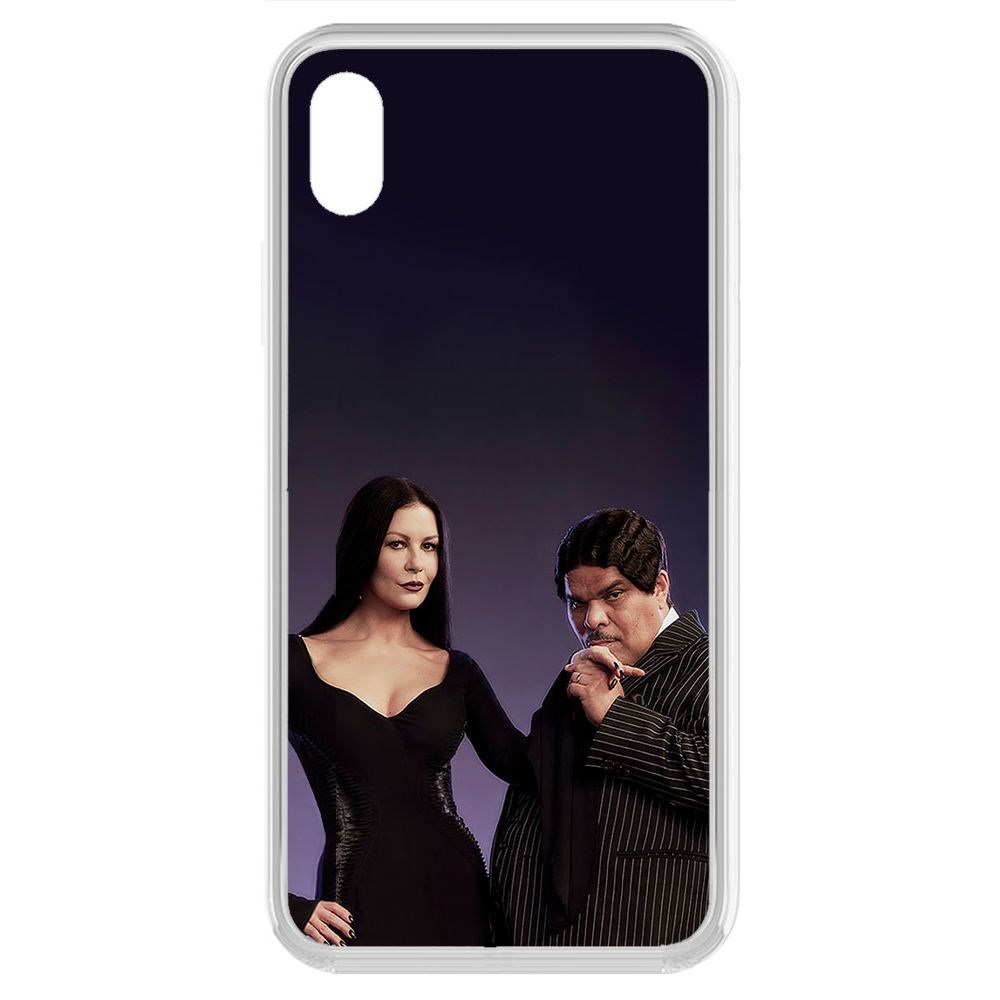 

Чехол-накладка Krutoff Clear Case Уэнсдей Аддамс - Мортиша и Гомес для iPhone XR, Прозрачный