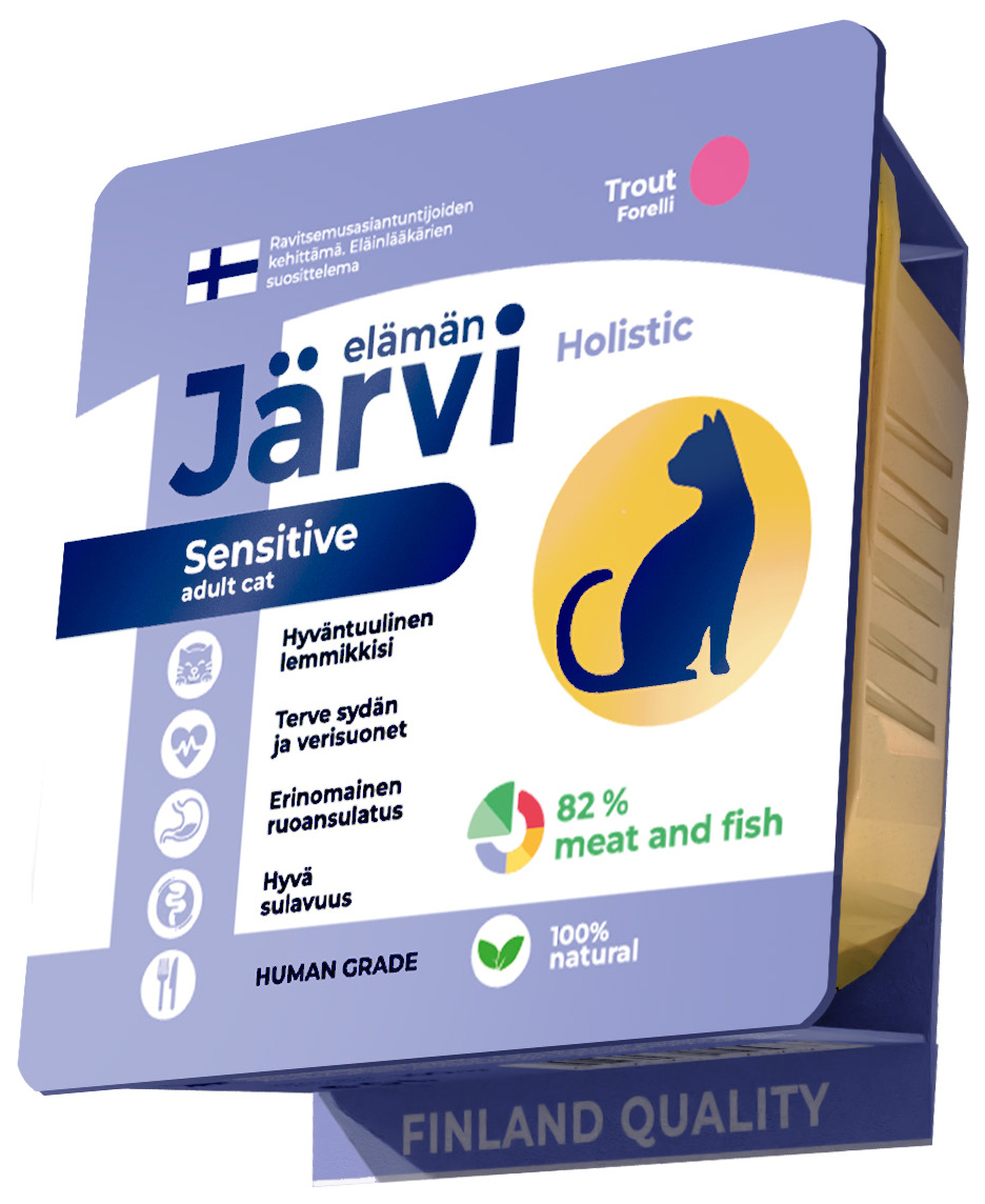 Влажный корм для кошек Jarvi Sensitive Adult Cat, паштет с форелью, 100 г