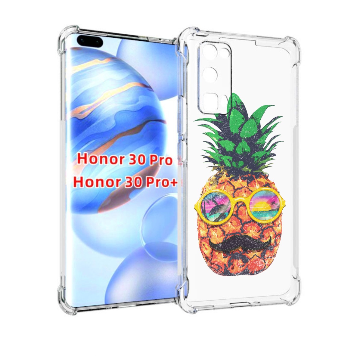

Чехол бампер MyPads прикольный ананас с лицом для Honor 3, Прозрачный, Tocco