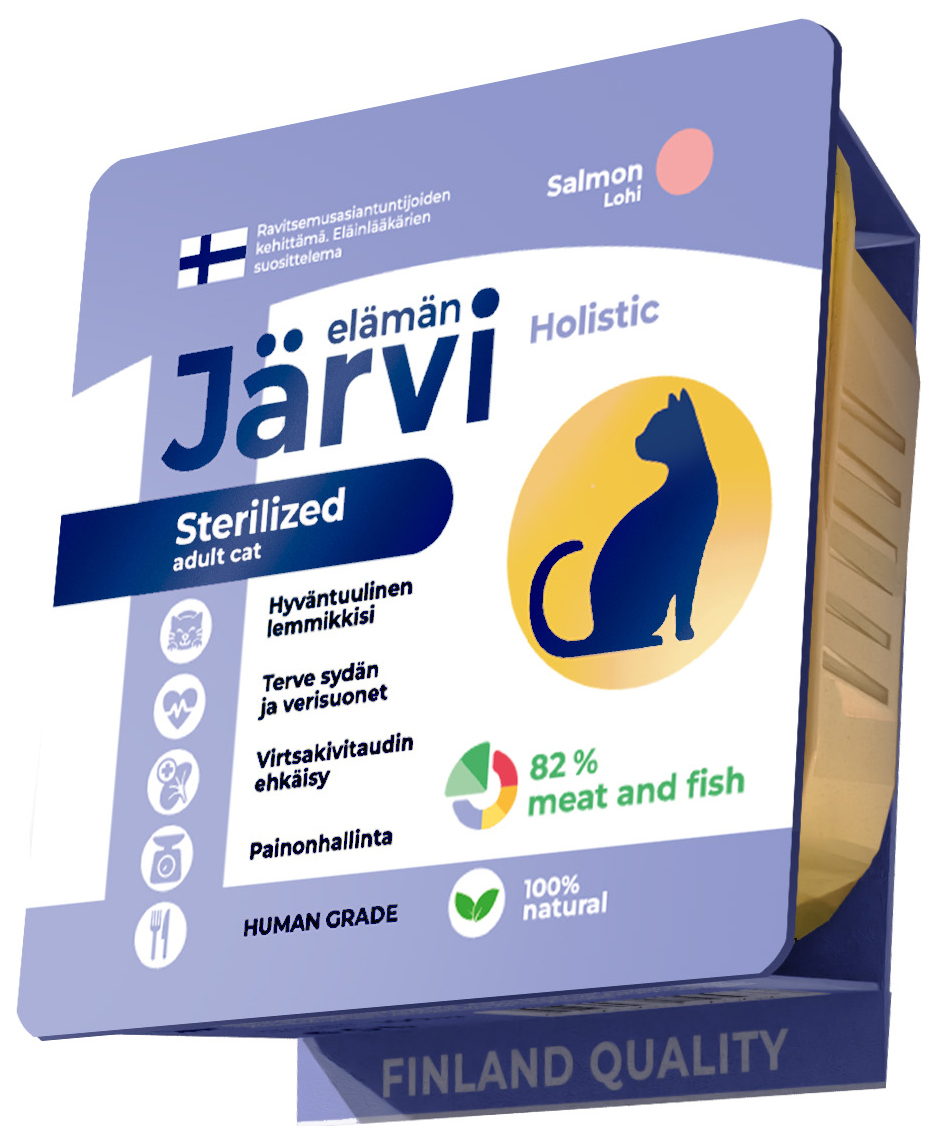 Влажный корм для кошек Jarvi Sterilized Adult Cat, паштет с лососем, 100 г