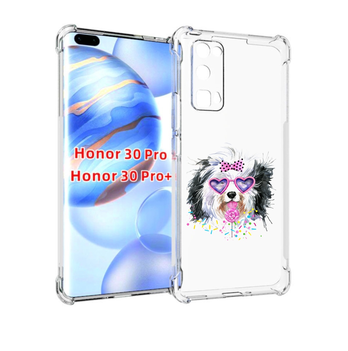 

Чехол бампер MyPads пушистик для Honor 30 Pro, Прозрачный, Tocco