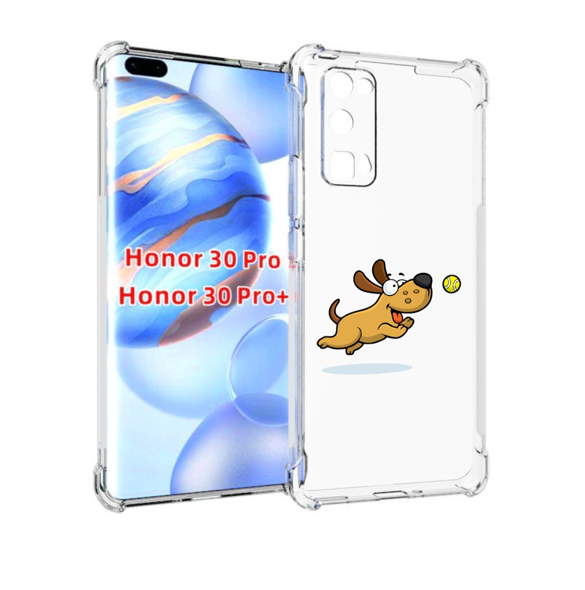 

Чехол бампер MyPads пёсик для Honor 30 Pro, Прозрачный, Tocco