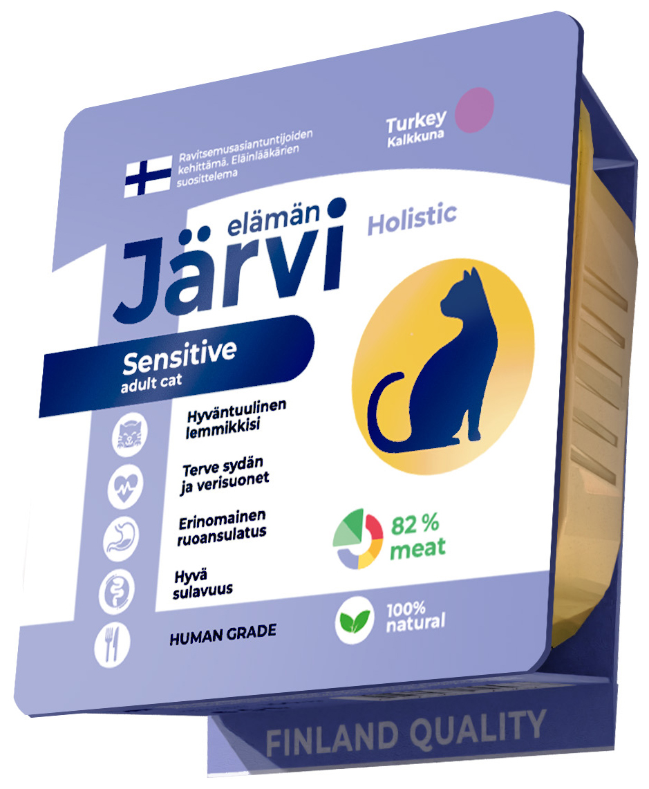 Влажный корм для кошек Jarvi Sensitive Adult Cat, паштет с индейкой, 100 г