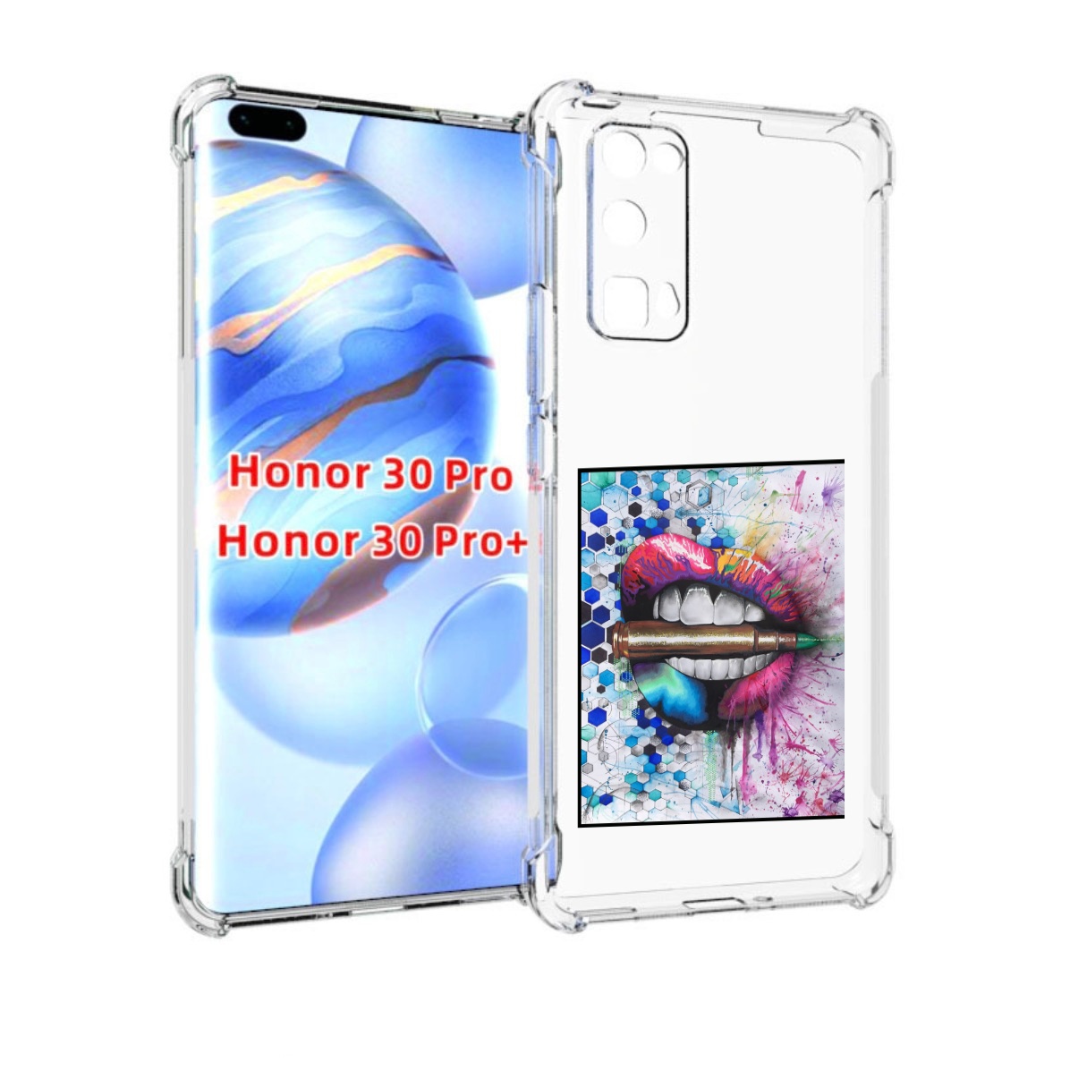 

Чехол бампер MyPads разноцветные губы с пулей для Honor 3, Прозрачный, Tocco