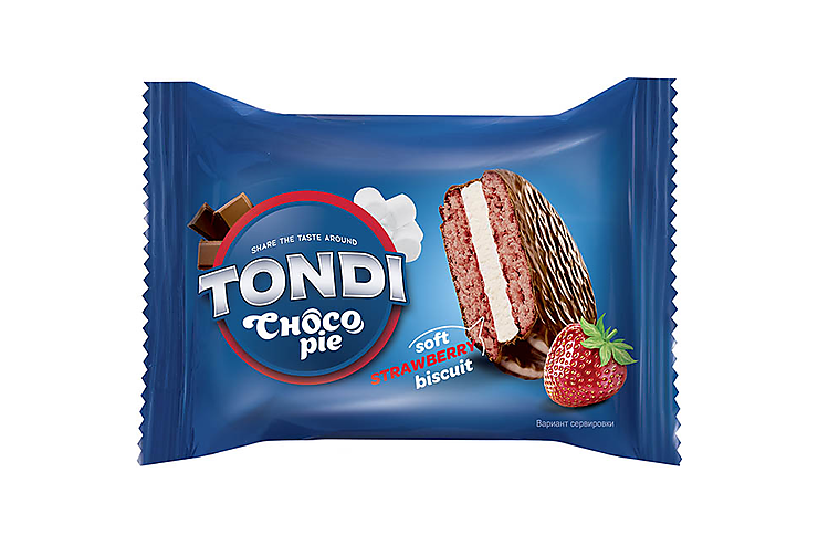 «Tondi», choco Pie клубничный (коробка 2,13 кг)