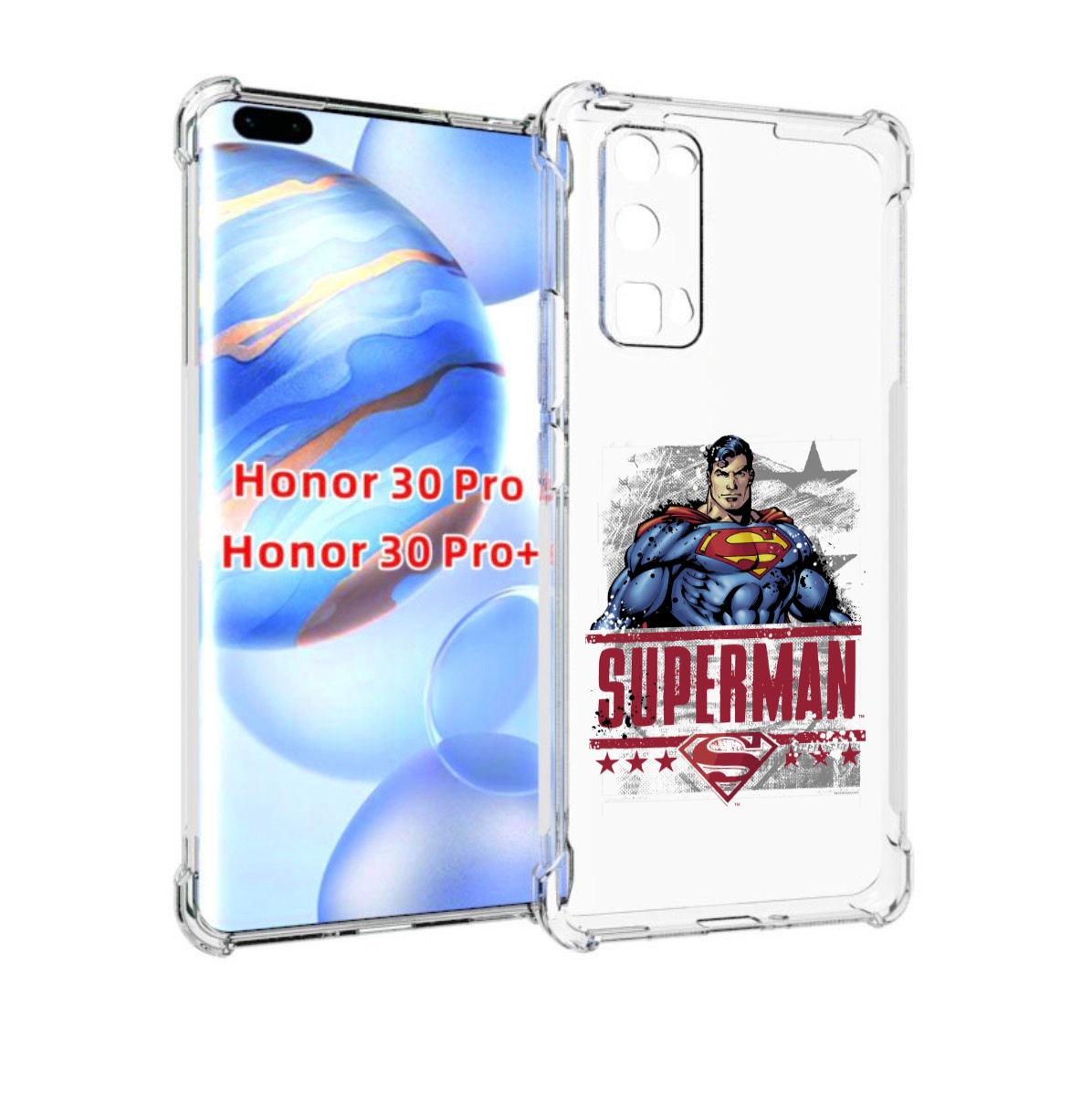 

Чехол бампер MyPads рисунок супермен для Honor 30 Pro Honor, Прозрачный, Tocco