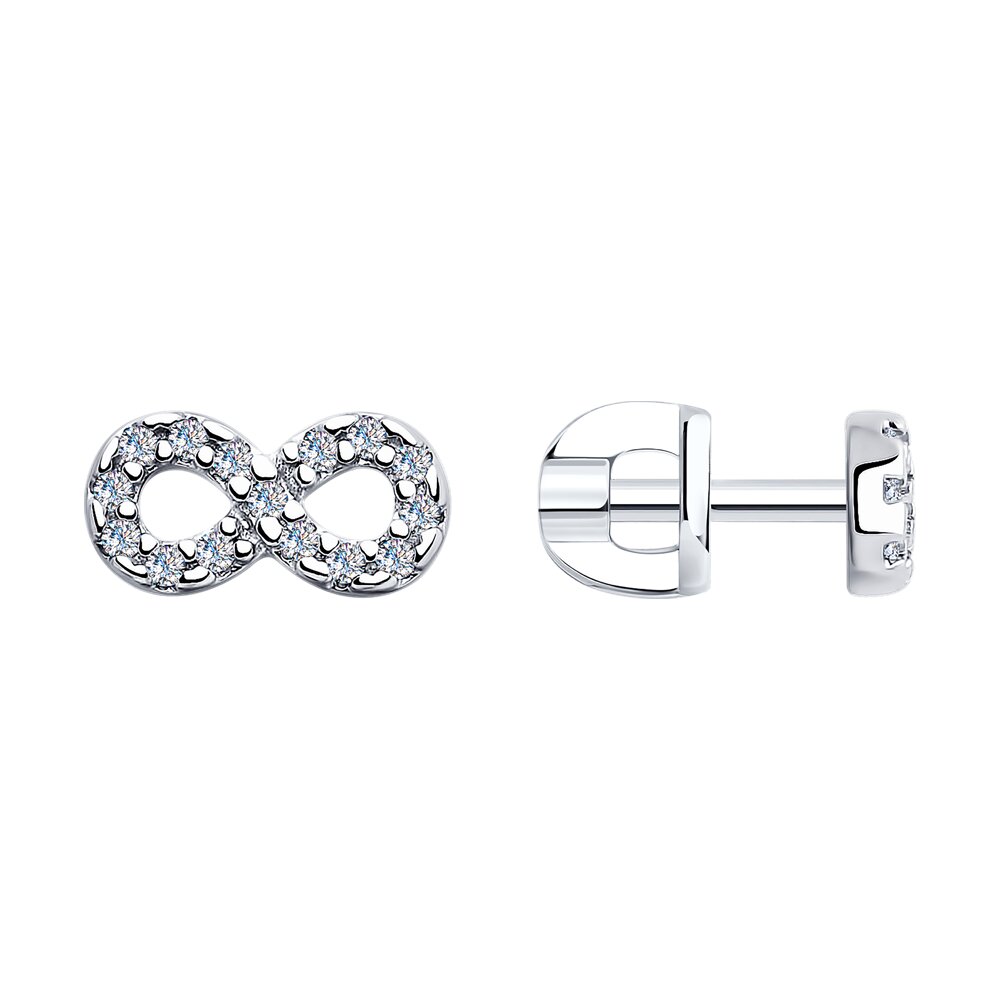 

Серьги пусеты из серебра SOKOLOV 94025953, фианит, 94025953