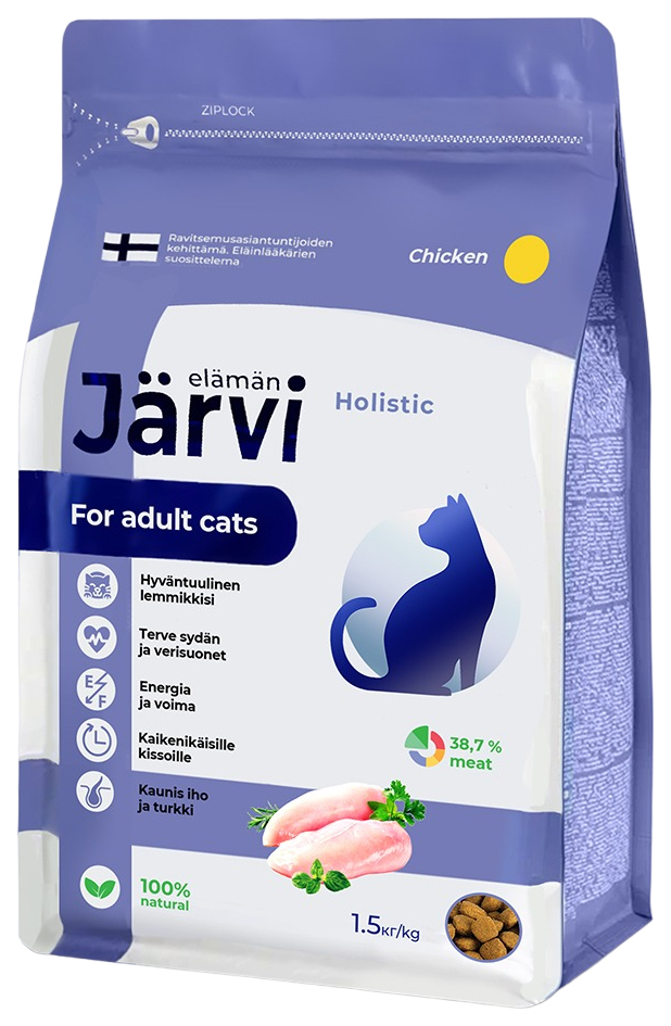 Сухой корм для кошек Jarvi, с курицей, 1,5 кг