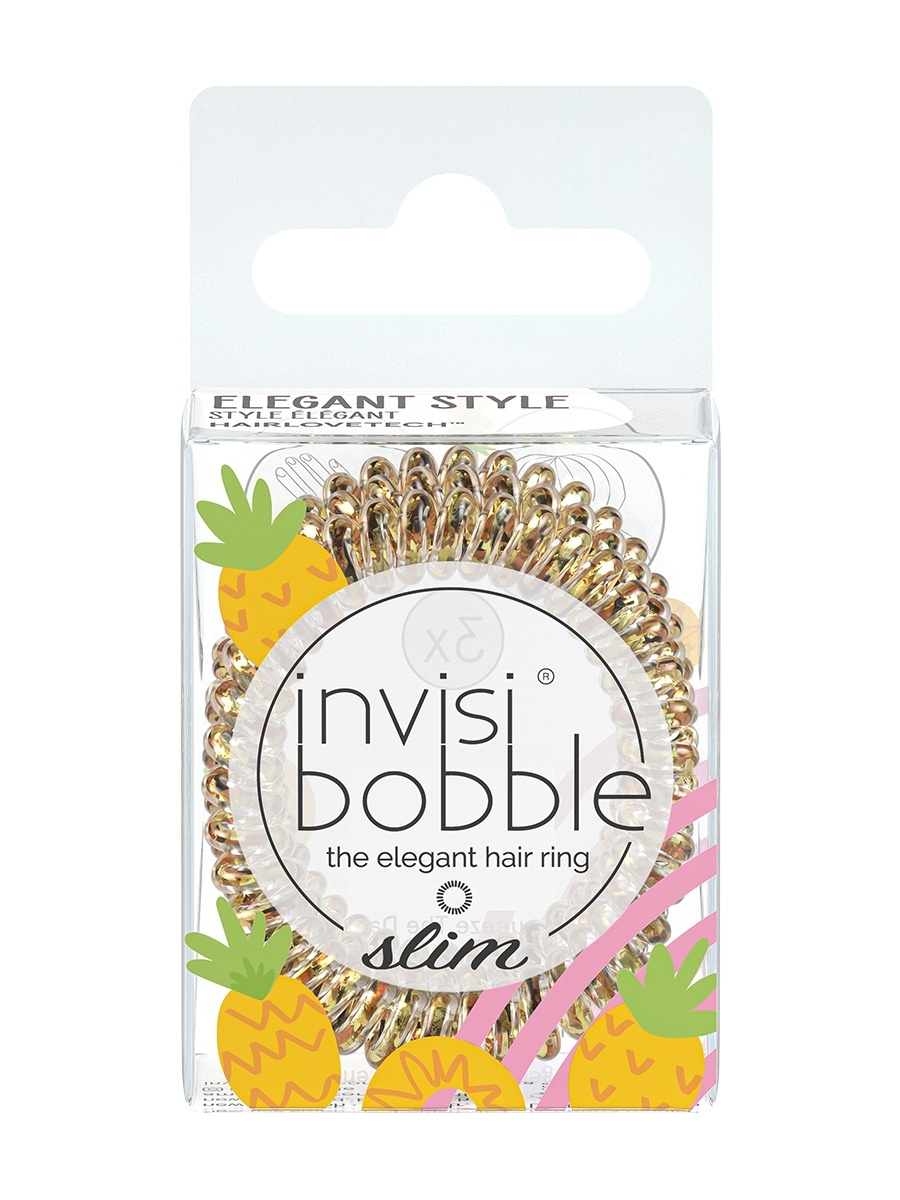 

Резинки для волос Invisibobble Fruit Fiesta Collection Slim Squeeze the Day