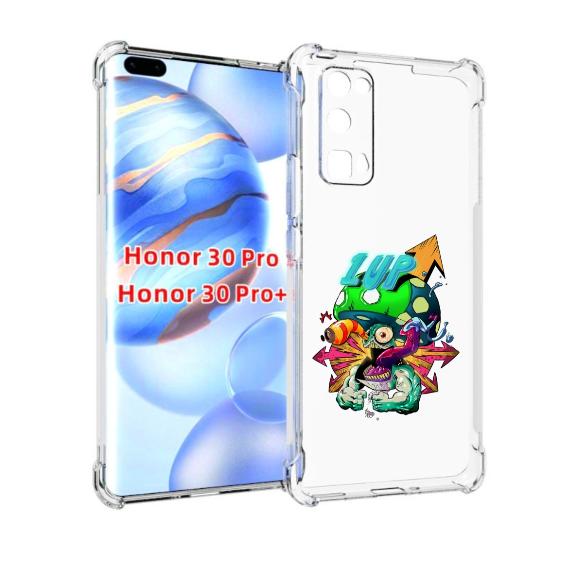 

Чехол бампер MyPads сильный гриб абстракция для Honor 30, Прозрачный, Tocco