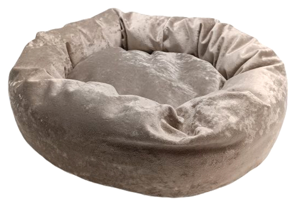 Лежанка-ватрушка для животных Homepet Plush, латте, 62х62х17 см