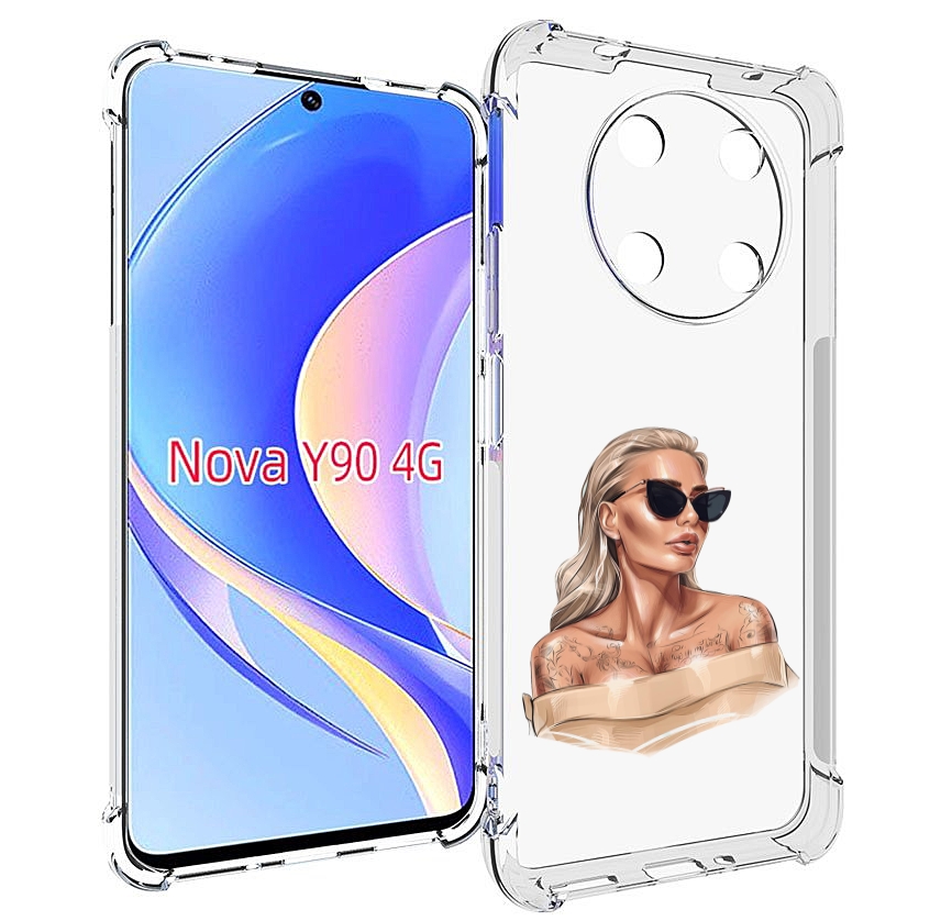 

Чехол MyPads блондинка-в-очках женский для Huawei Nova Y90 (CTR-LX1) / Enjoy 50 Pro, Tocco