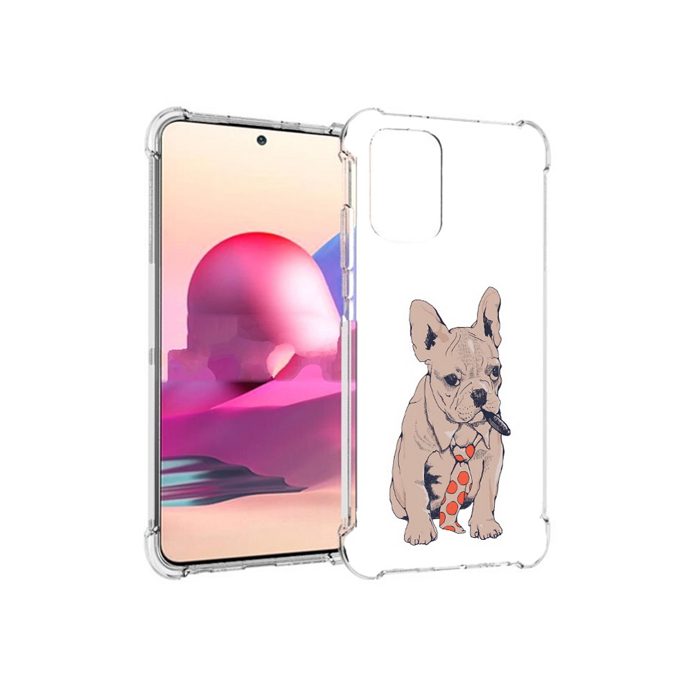 

Чехол MyPads Tocco для Xiaomi Redmi Note 10S бульдог с сигарой (PT158704.257.250), Прозрачный, Tocco