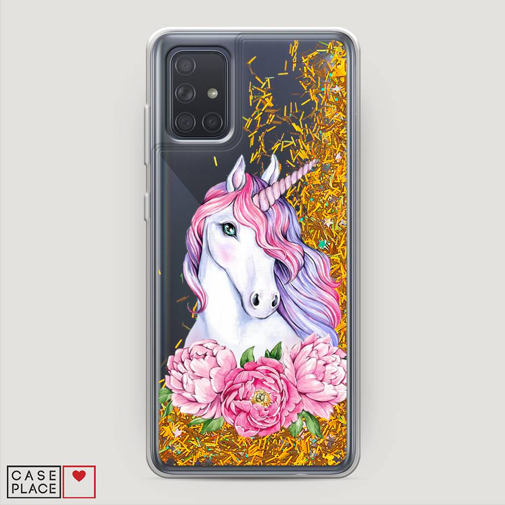 

Чехол Awog на Samsung Galaxy A71 4G "Единорог с пионами", Разноцветный, 29090-1