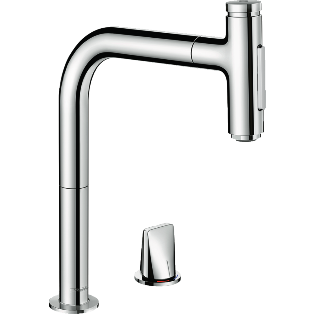 

Смеситель для кухонной мойки hansgrohe Metris Select M71 200, 73819000,хром, Серебристый