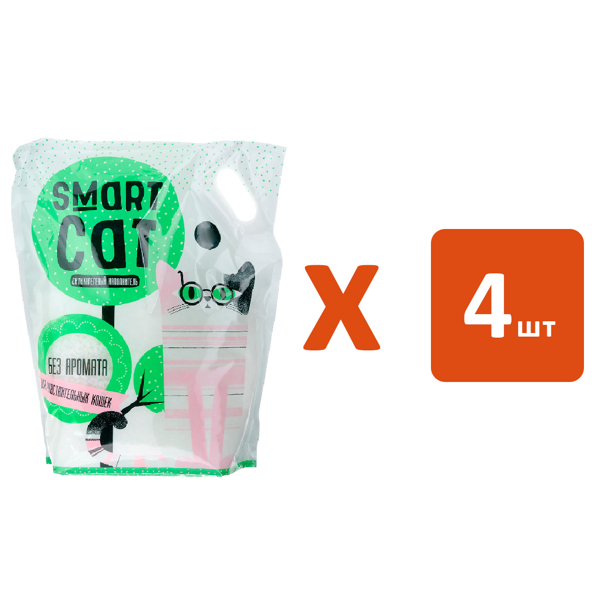 

SMART CAT SMART CAT наполнитель силикагелевый для туалета чувствительных кошек без запаха
