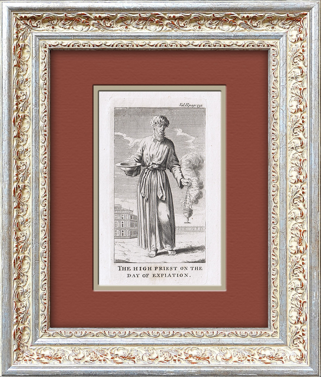 

Первосвященник в день искупления гравюра на меди от 1760 г. Редкость!