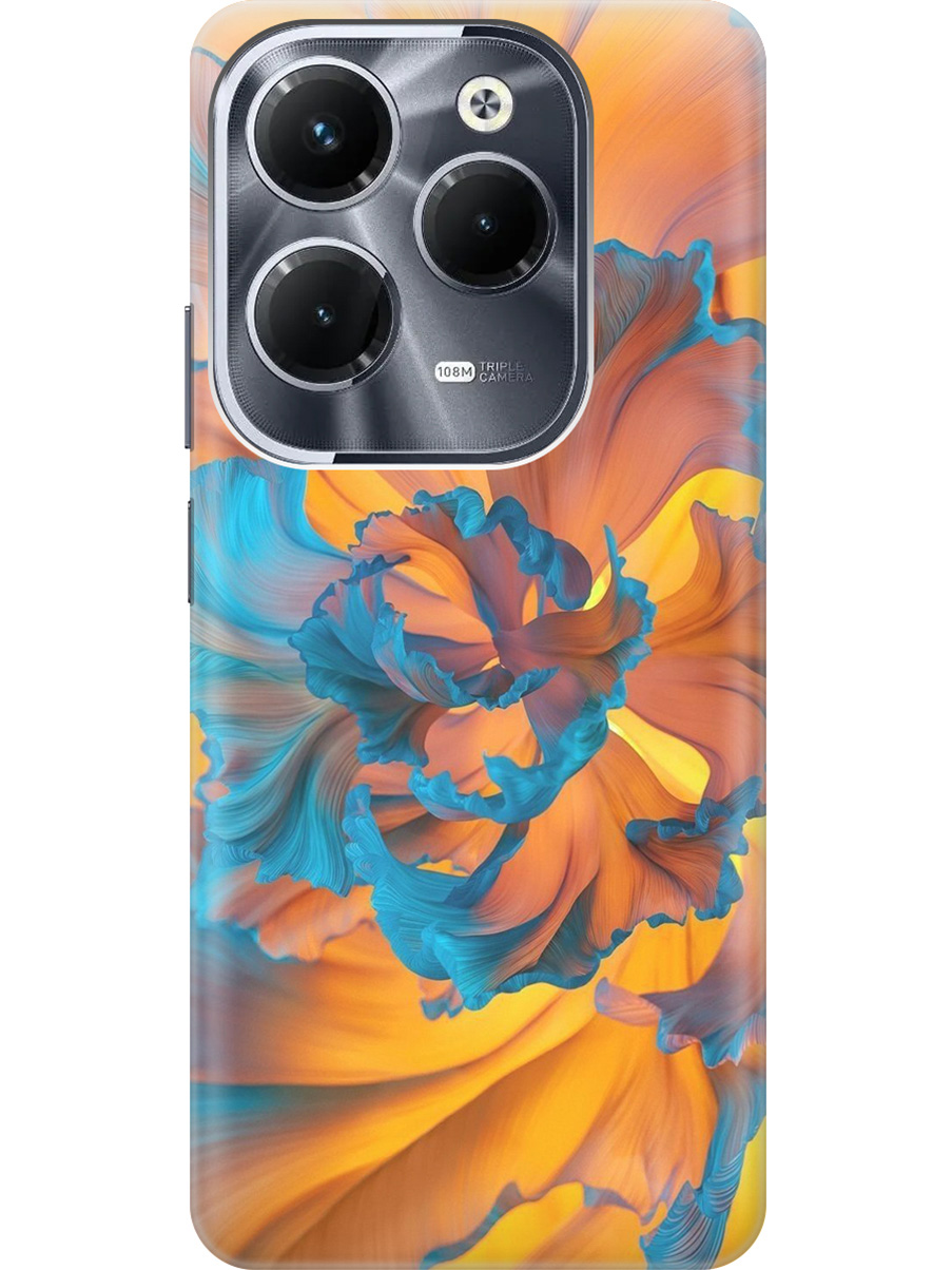 

Силиконовый чехол на Infinix Hot 40 / Hot 40 Pro с рисунком "Желто-голубой цветок", Голубой;желтый, 20011885