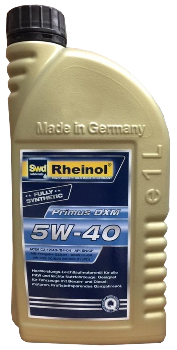 Моторное масло SWD Rheinol синтетическое Primus DXM 5W40 1л