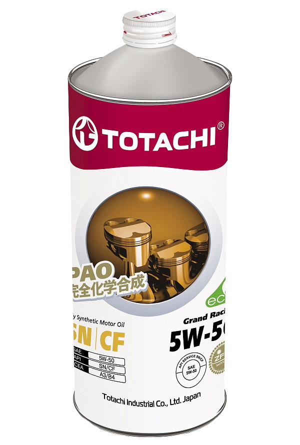 

Моторное масло синтетическое TOTACHI 4562374690691 Grand Racing 5W50, 1 литр.
