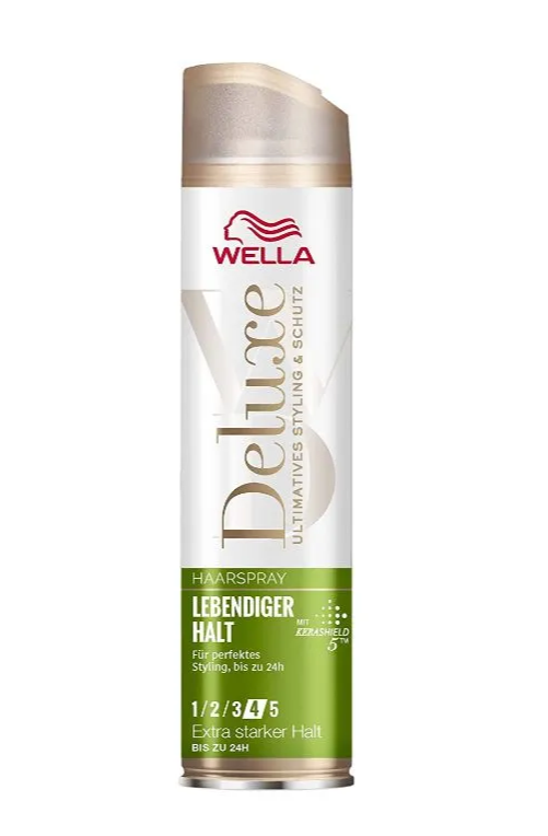 Лак для волос Wella Deluxe Lebendiger Halt для экстрасильной фиксации 4 250мл краска для волос wella color touch vibrant reds 44 65 волшебная ночь 60 мл