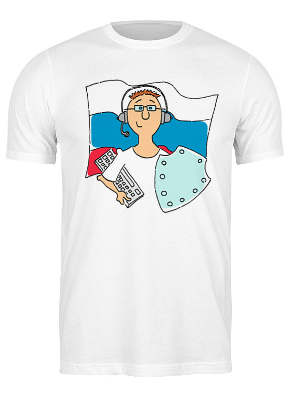 

Футболка мужская Printio Защитник белая XL, Белый, Защитник