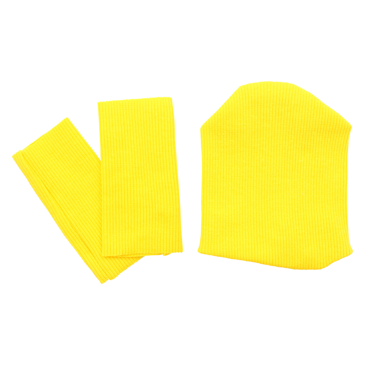 28875 Комплект одежды для игрушек цв.жёлтый : шапка/ гетры 9,5см*10см/ 3см*8см