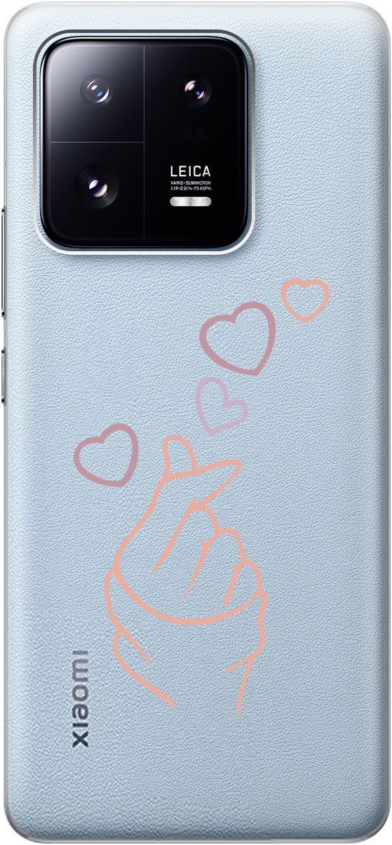 

Силиконовый чехол на Xiaomi 13 Pro Про с 3D принтом "K-Heart" прозрачный, Прозрачный;розовый, 158977