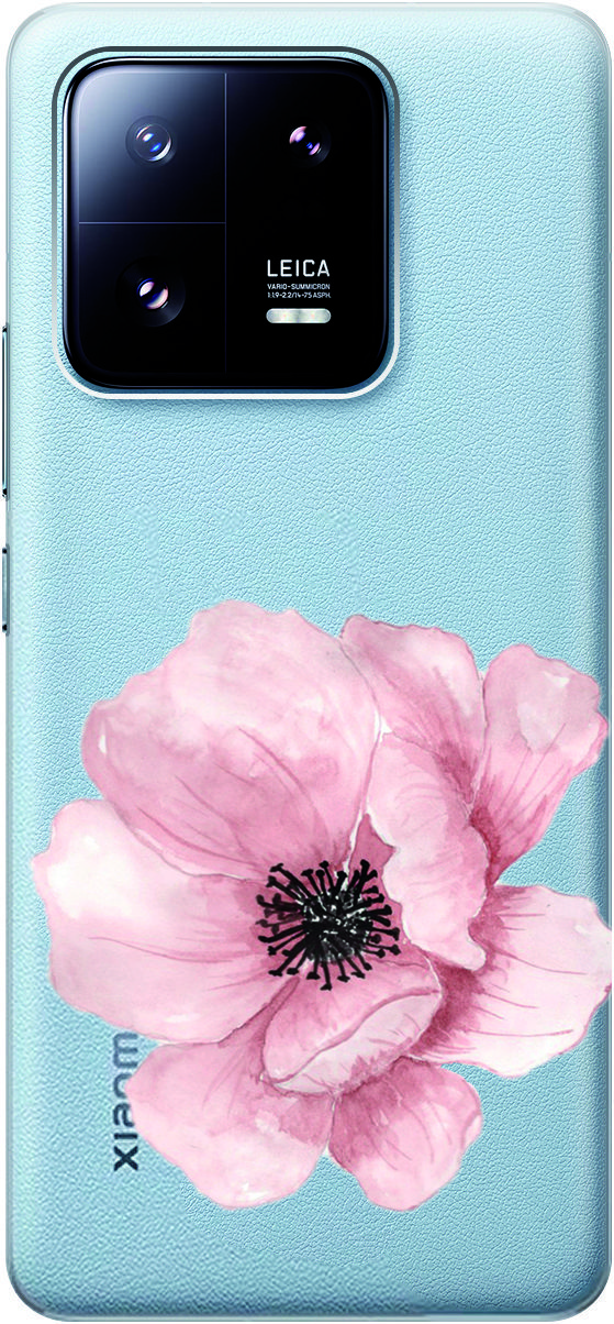 

Силиконовый чехол на Xiaomi 13 Pro Про с 3D принтом "Pink Flower" прозрачный, Прозрачный;белый, 158977