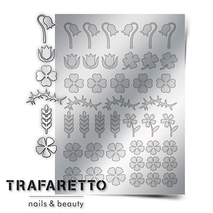 

Металлизированные наклейки Trafaretto FL-01, серебро
