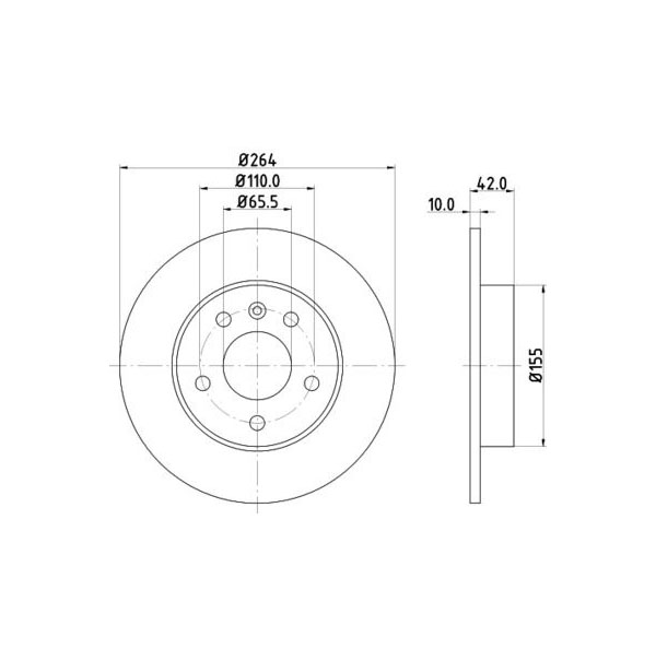 

Тормозной диск HELLA PAGID/BEHR 8DD355106111