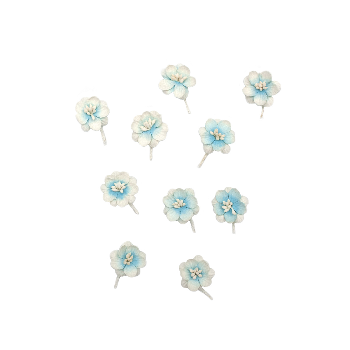 фото Scb3002 набор цветки вишни из бумаги, упак./10 шт. (10 небесно-белый) scrapberry's