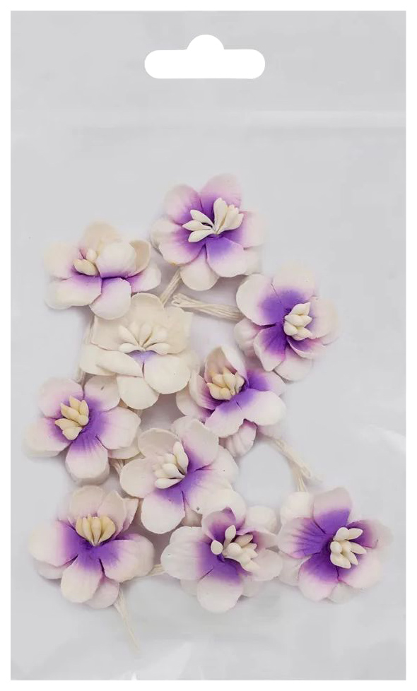 

Искусственные цветы ScrapBerry's SCB3002 фиолетовый, белый