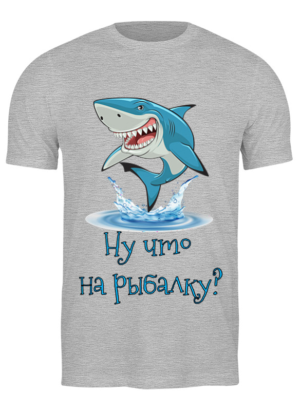 

Футболка мужская Shark 2786803 Printio серая XL, Shark 2786803