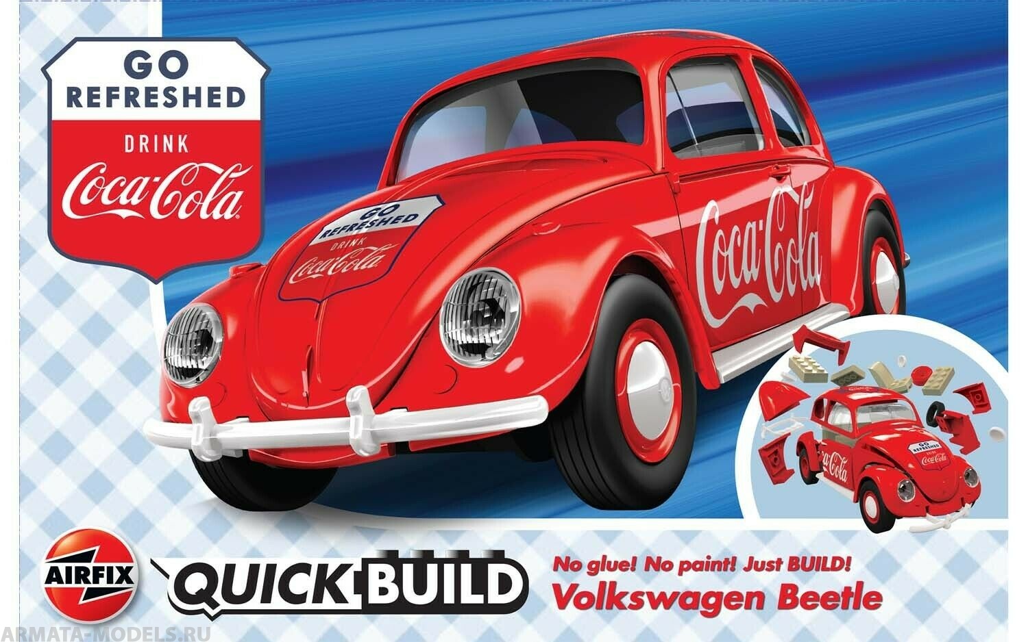 фото J6048 сборная модель автомобиля quickbuild cc vw beetle airfix