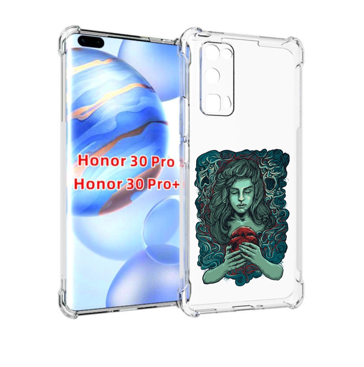 

Чехол бампер MyPads спящая девушка для Honor 30 Pro, Прозрачный, Tocco