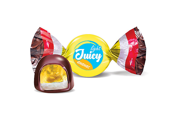 

Конфета Juicy light ананас (упаковка 0,5 кг)