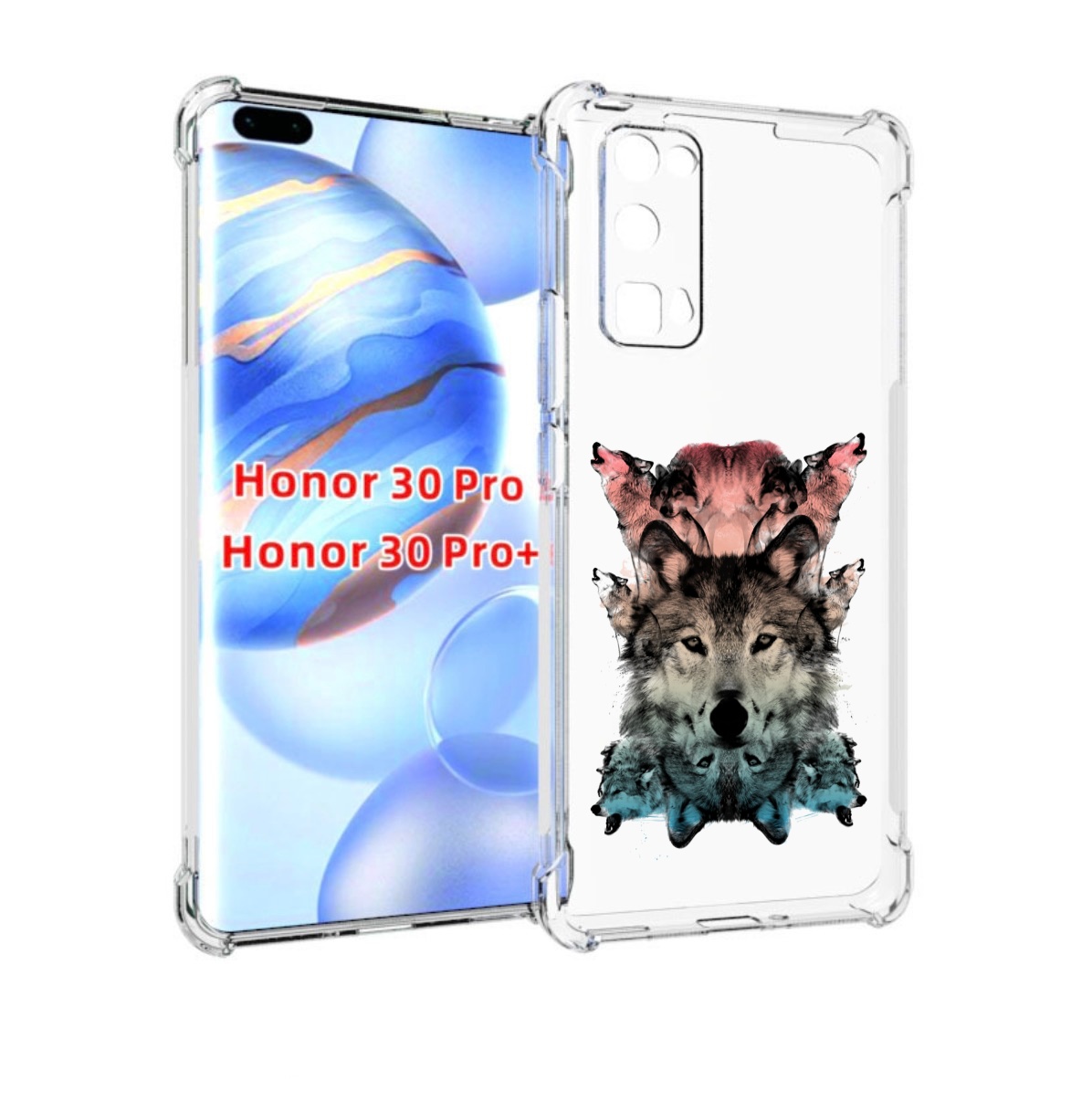 

Чехол бампер MyPads стая для Honor 30 Pro, Прозрачный, Tocco