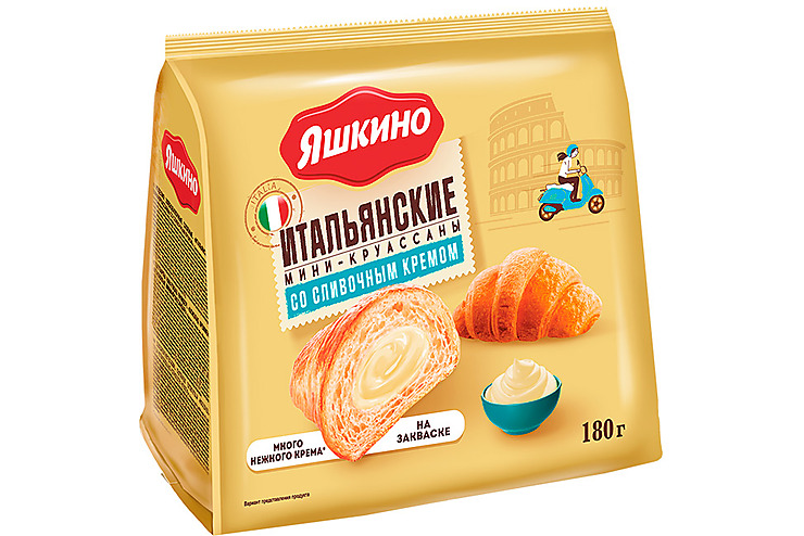 Яшкино мини-круассаны со сливочным кремом 180 г 359₽