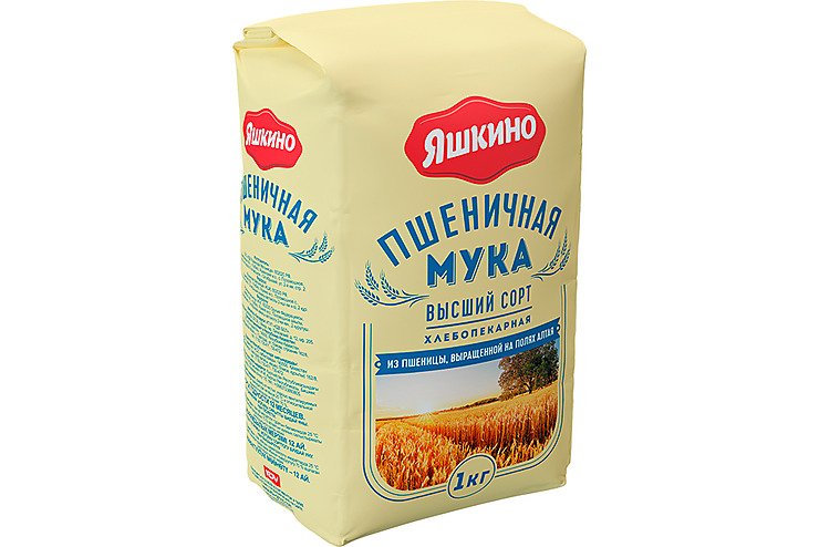 Яшкино мука пшеничная высшего сорта 1 кг 304₽