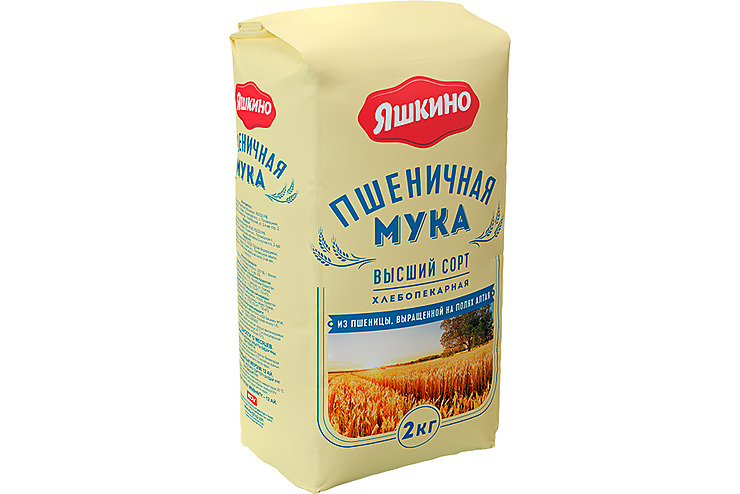 «Яшкино», мука пшеничная высшего сорта, 2 кг