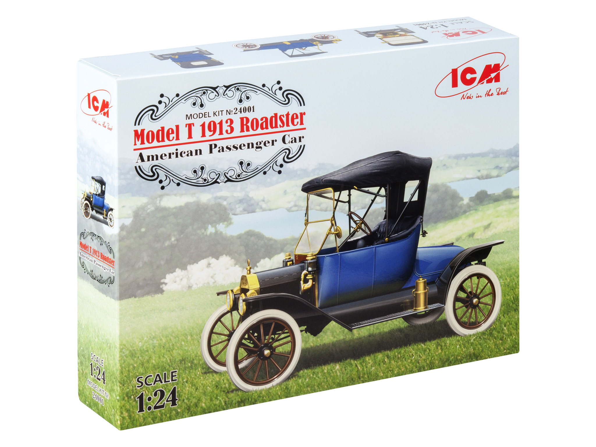 

Сборная модель ICM 1/24 Американский пассажирский автомобиль Model T 1913 Roadster 24001