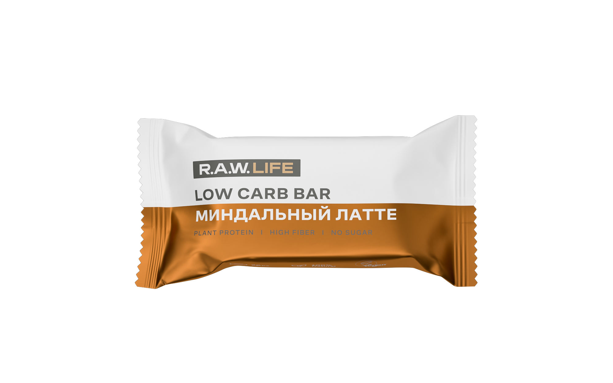 фото Батончик r.a.w. life low carb ореховый, миндальный латте, 35 г