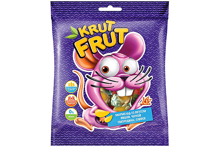 «KrutFrut», мармелад жевательный в форме мышек, 100 г