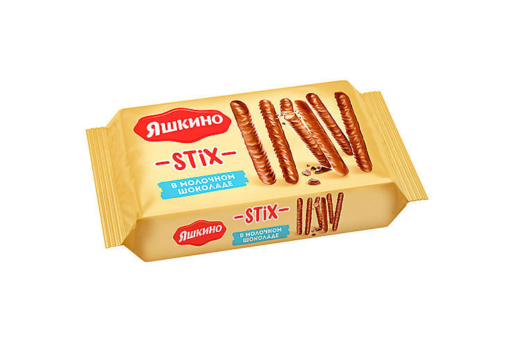 

«Яшкино», печенье Stix в молочном шоколаде, 130 г