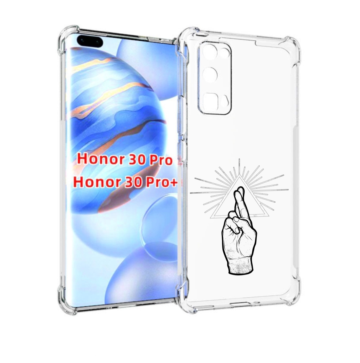 

Чехол бампер MyPads черно белая рука для Honor 30 Pro Honor, Прозрачный, Tocco