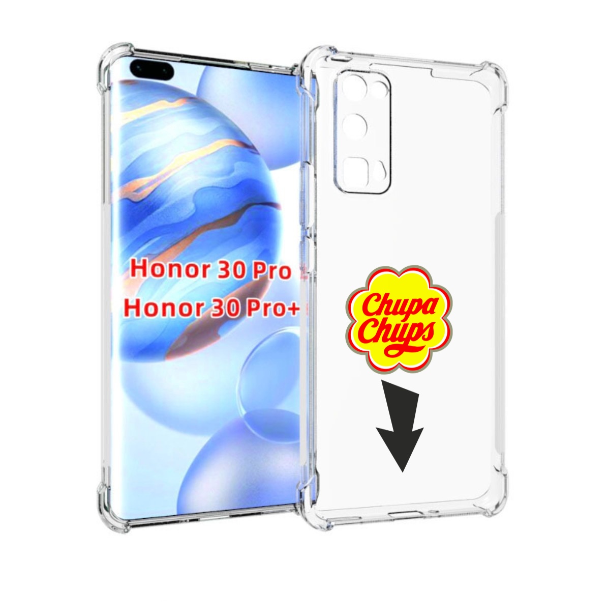 

Чехол бампер MyPads чупа чупс для Honor 30 Pro, Прозрачный, Tocco