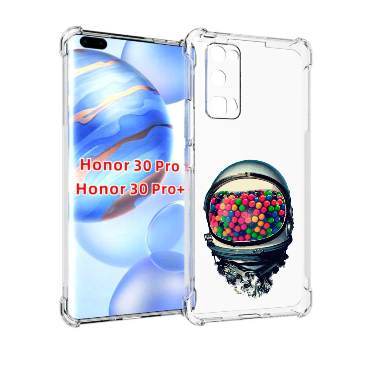 

Чехол бампер MyPads шлем космонавта для Honor 30 Pro Honor, Прозрачный, Tocco